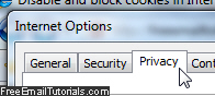 Customize Internet Explorer privacy settings and cookie handling