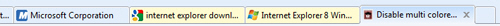 Different colors for grouped tabs in Internet Explorer 8