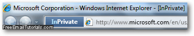 InPrivate browsing in Internet Explorer 8