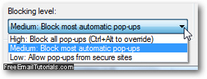 Make Internet Explorer block all popups from websites