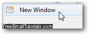Open the current page inside a new window in Internet Explorer