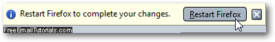 Restart Firefox to switch and change theme