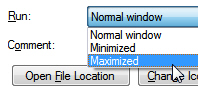 Select "Maximize" as default window open option