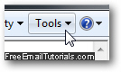 The regular tools menu to access printing options in Internet Explorer 8