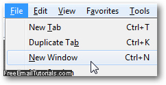 Use a keyboard shortcut to open a new window in Internet Explorer 8