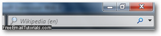 Wikipedia search box in Internet Explorer 8