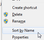 Sort Internet Explorer Favorites by name, in alphabetical order