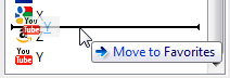 Re-arrange your Favorites by dragging and dropping