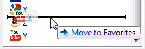 Re-arrange your Favorites by dragging and dropping