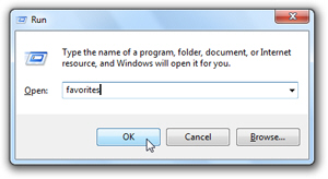 Open your Favorites folder in Windows Explorer