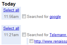 Delete searches from your Google history