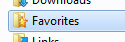 Windows Explorer automatically selects your Favorites folder