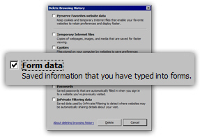 Delete "Form Data" (autocomplete entries)