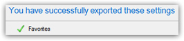 Favorites successfully exported from Internet Explorer