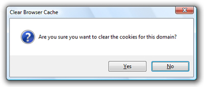 Final confirmation to delete domain cookies