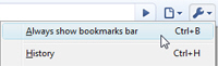 Show or hide the bookmark bar in Google Chrome