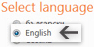 Select new language settings for Hotmail.com in English