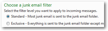 Customize your Hotmail junk mail filters