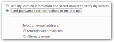 Receive your Hotmail password by email