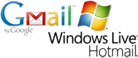Hotmail Gmail logos