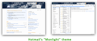 The Hotmail theme called "Moonlight"