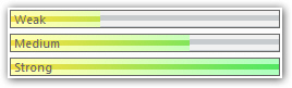 Hotmail password strength bar