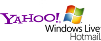 Hotmail Yahoo! logos