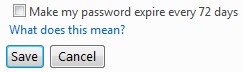 Optionally ask Hotmail to periodically remind you to change your password