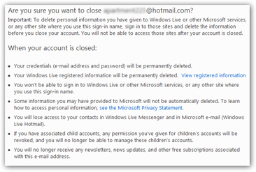 Final, pre-account-deletion screen