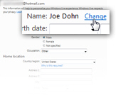 Change your name in Hotmail