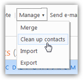 Clean up Hotmail contacts