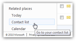 Access your Hotmail contacts