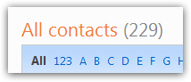 Total number of Hotmail contacts