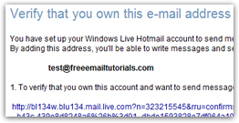 Confirm to Hotmail your other email account