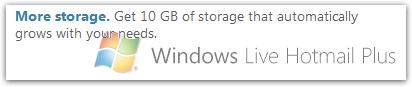 The new Hotmail.com inbox no longer has a size limit
