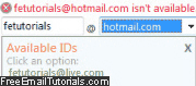 Wählen Sie ein Hotmail username