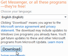 Click to download Windows Live Hotmail Messenger