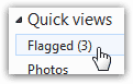 Only show flagged emails in Hotmail