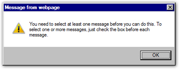 Hotmail cannot delete no email