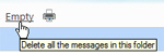Delete all emails inside the Junk folder