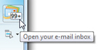 Hotmail Messenger tells you about new emails