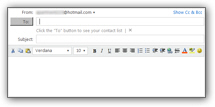 Create new emails in Hotmail