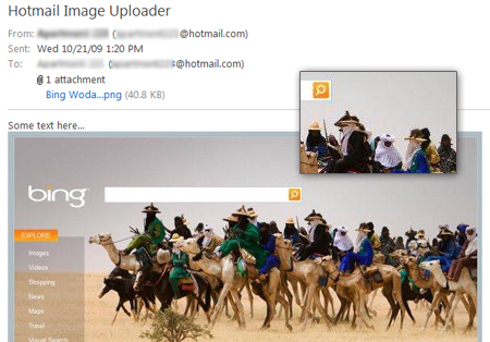 Display images inline with Hotmail emails