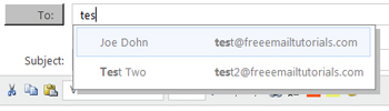 Hotmail autocompleting email addresses