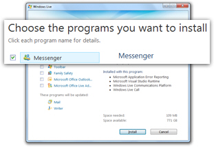 Choose which applications to download