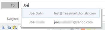 Finding Hotmail contacts by name