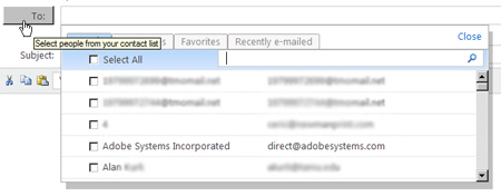 Load your Hotmail contact list