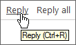 Replying to emails in Windows Live Hotmail
