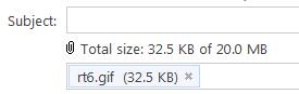 File successfully attached to a Hotmail message