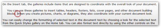 Editing text formatting of the email body